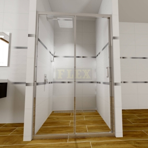 Sprchové dvere LIMA zasúvacie dvojdielne 120 cm chróm ALU